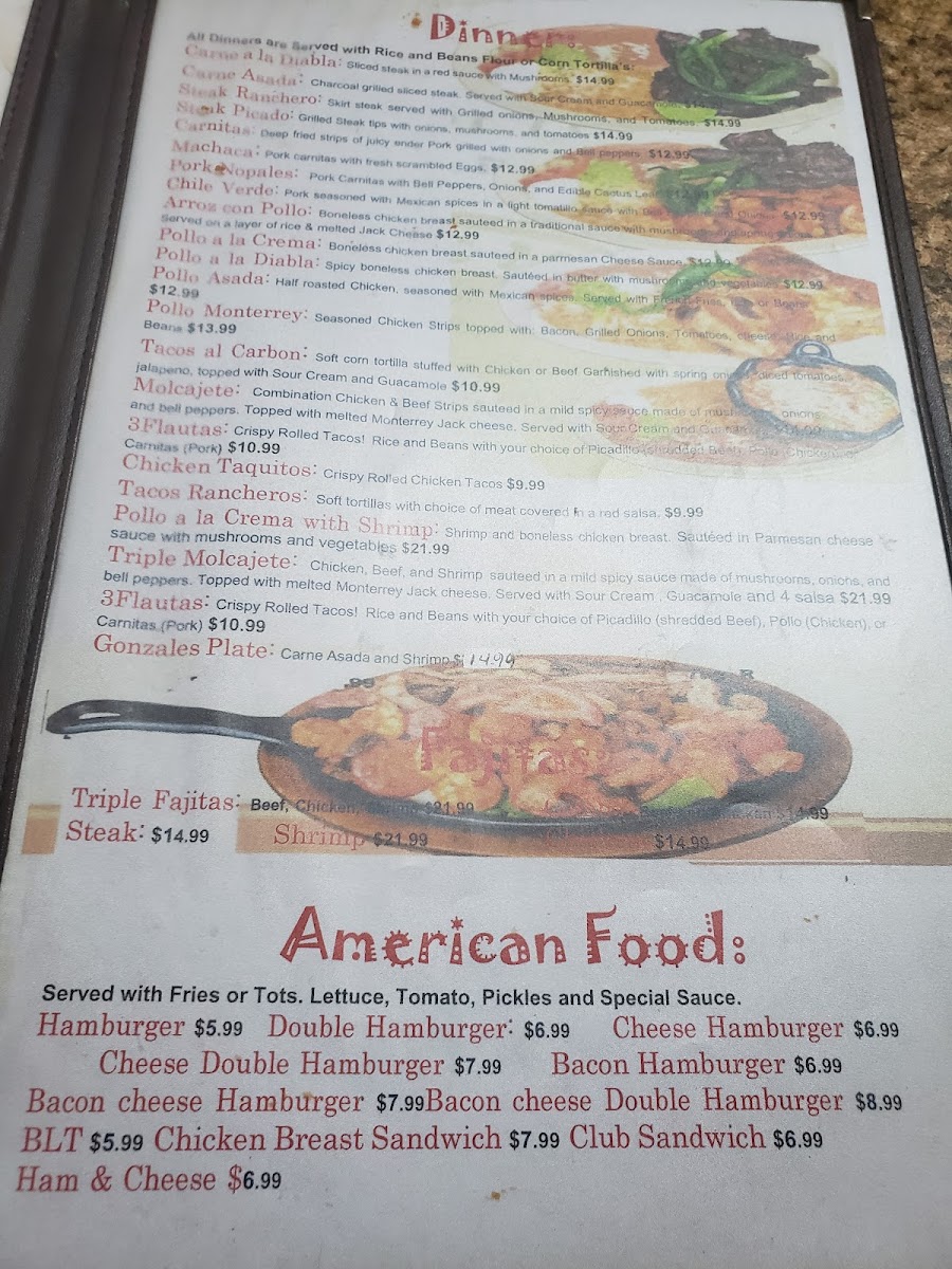 El Jaliciense Menu - Image 1